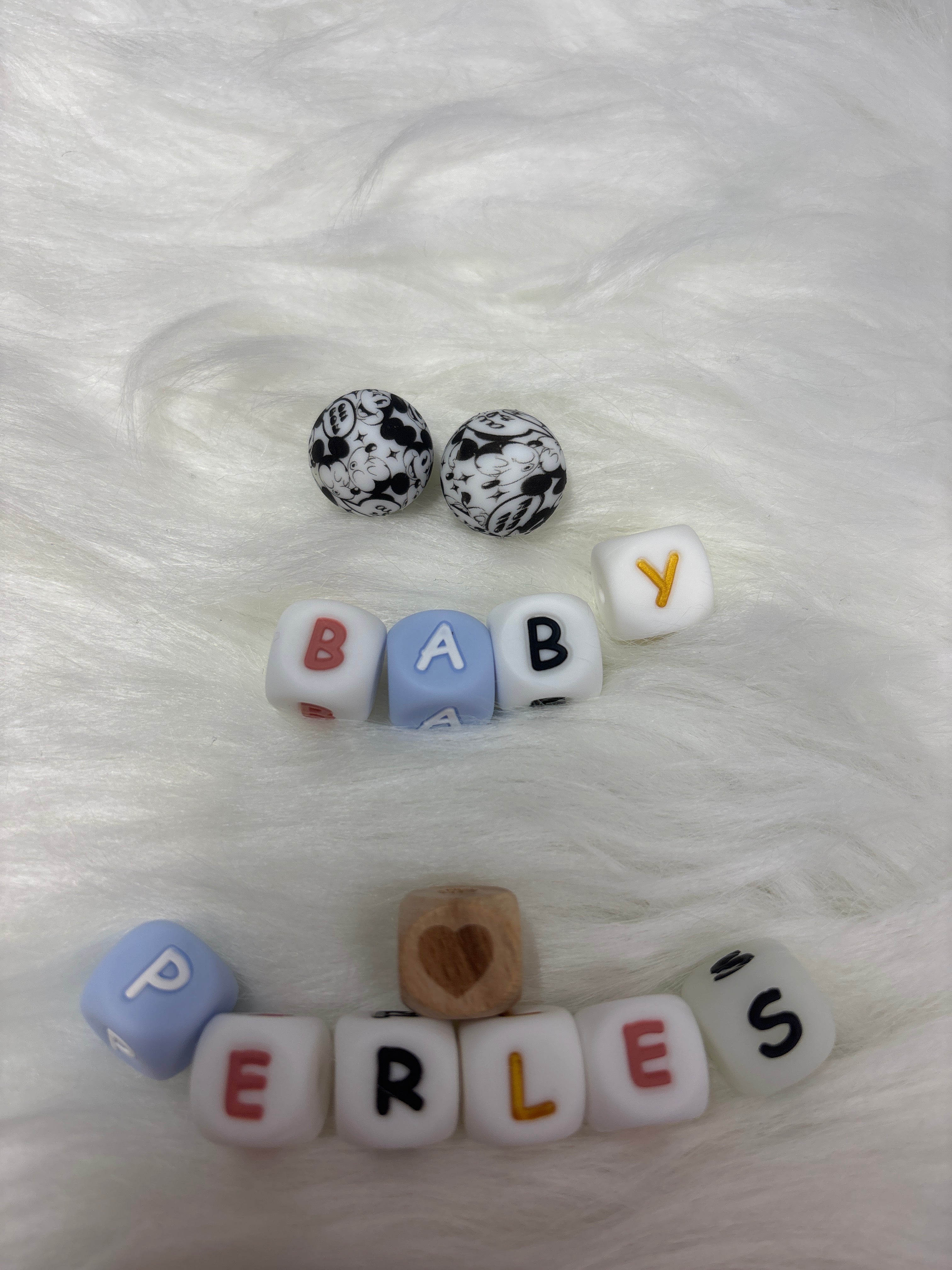 Perles Mickey 15 mm