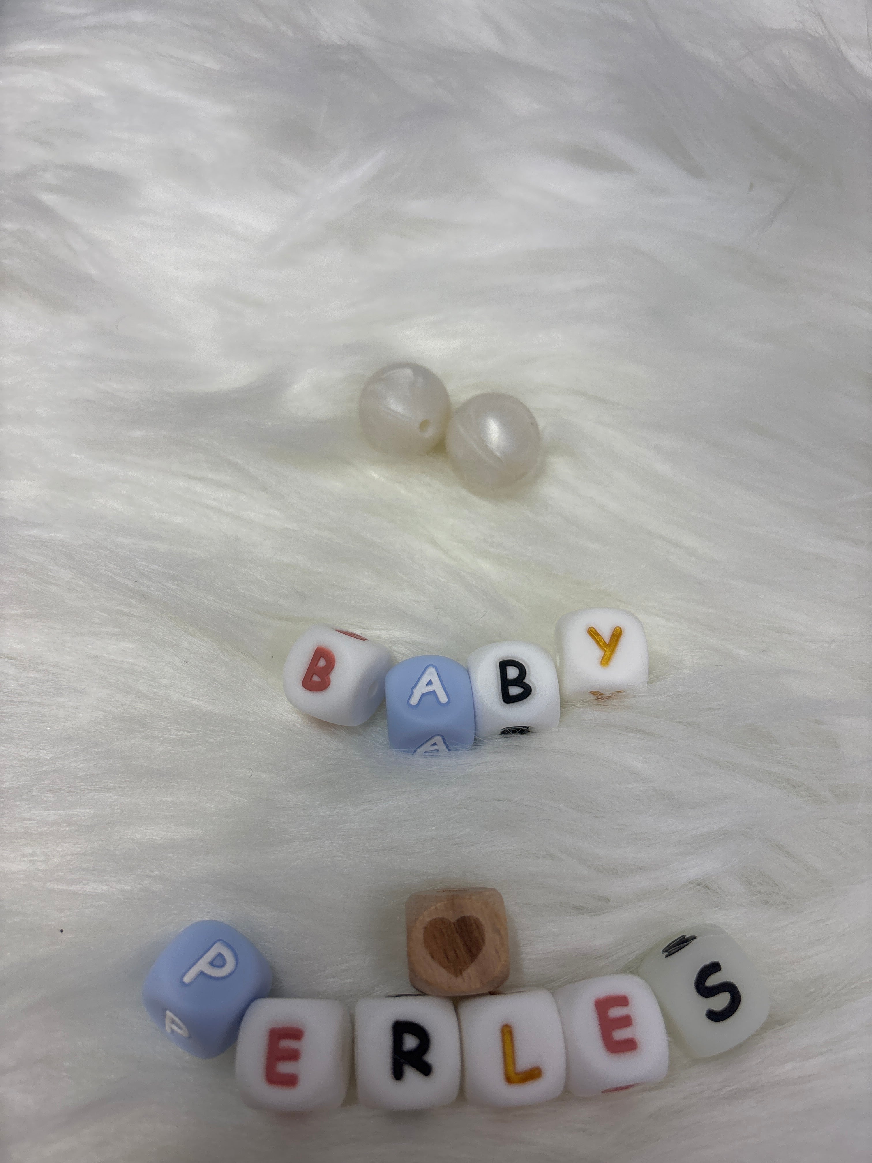 Perles blanc nacré 15 mm
