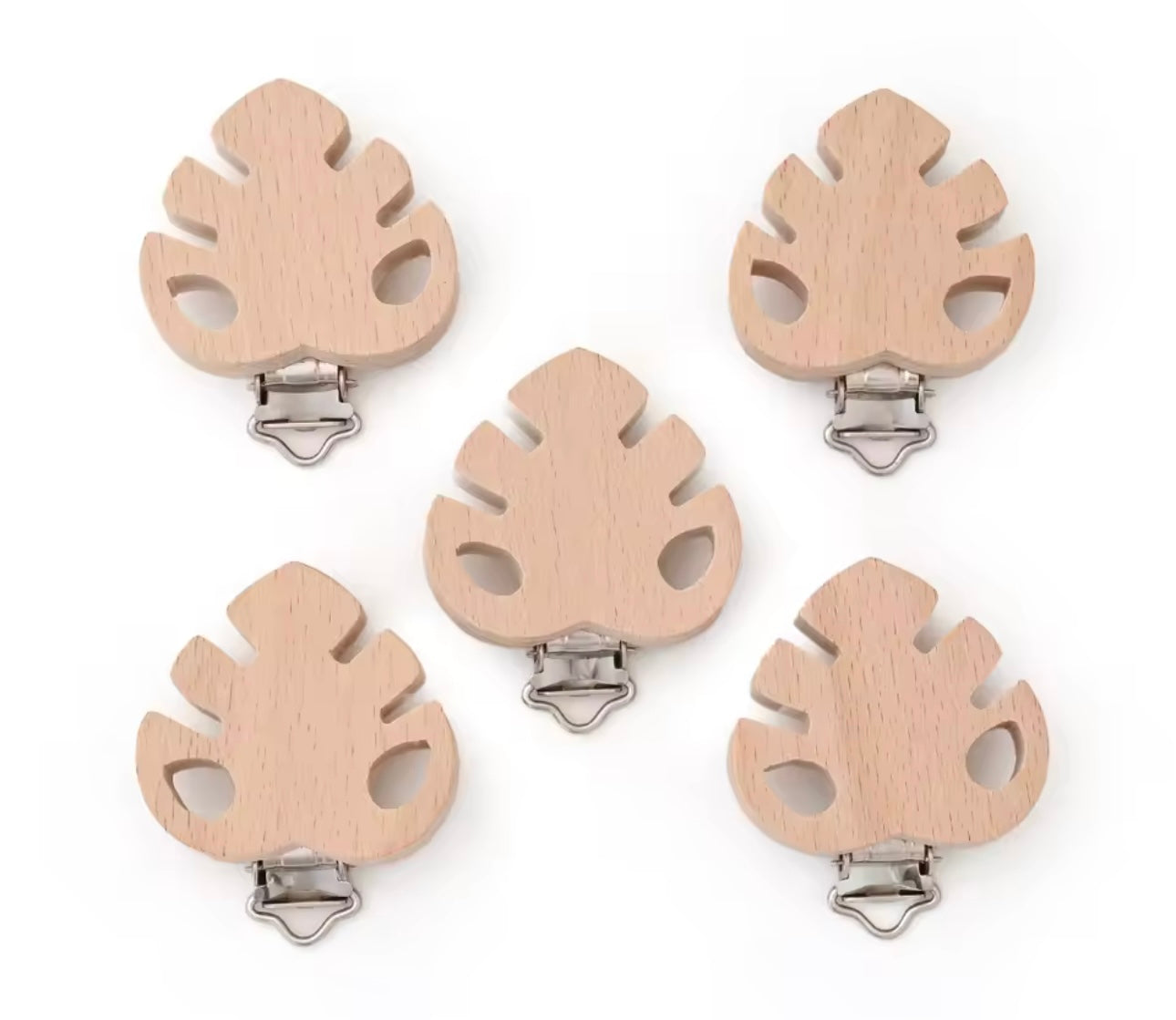 Clip feuille bois