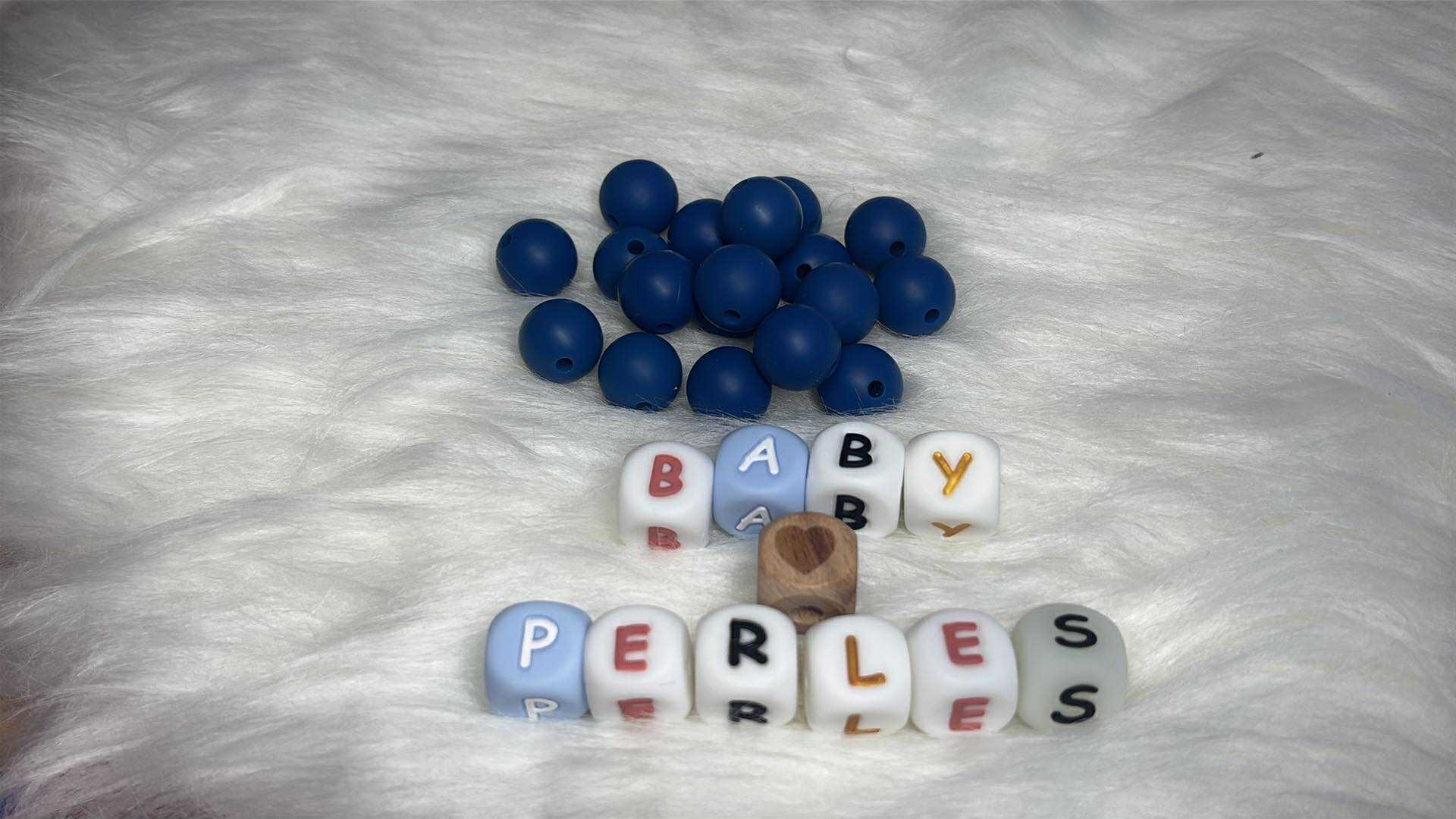 Perle ronde 12 mm pétrole