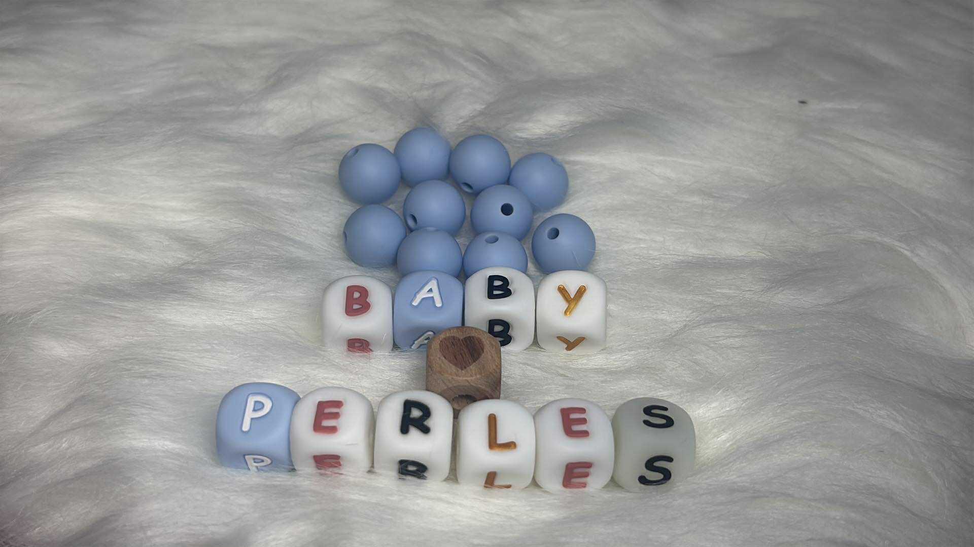 Perle ronde 12 mm bleu pastel