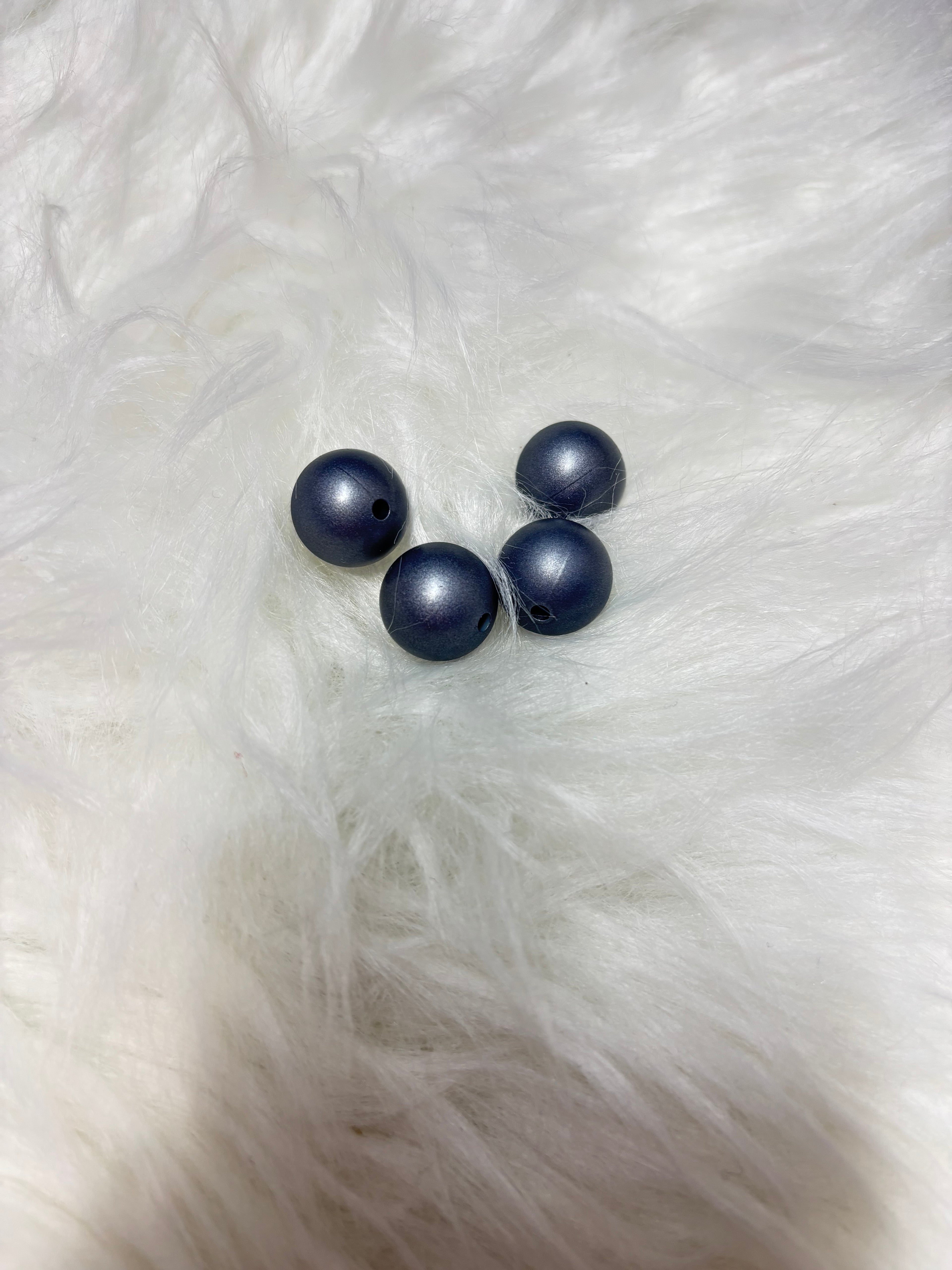 Perles gris matte 15 mm