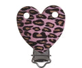 Clip cœur léopard rose
