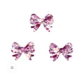 Noeud de papillon imprimé fleurie violet