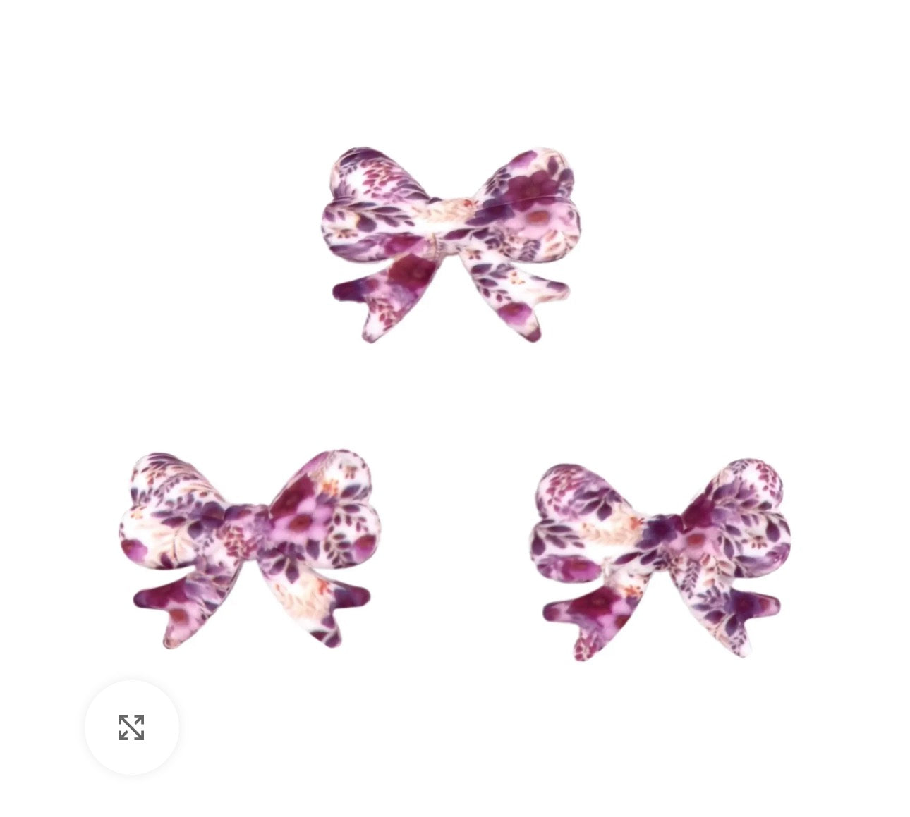 Noeud de papillon imprimé fleurie violet