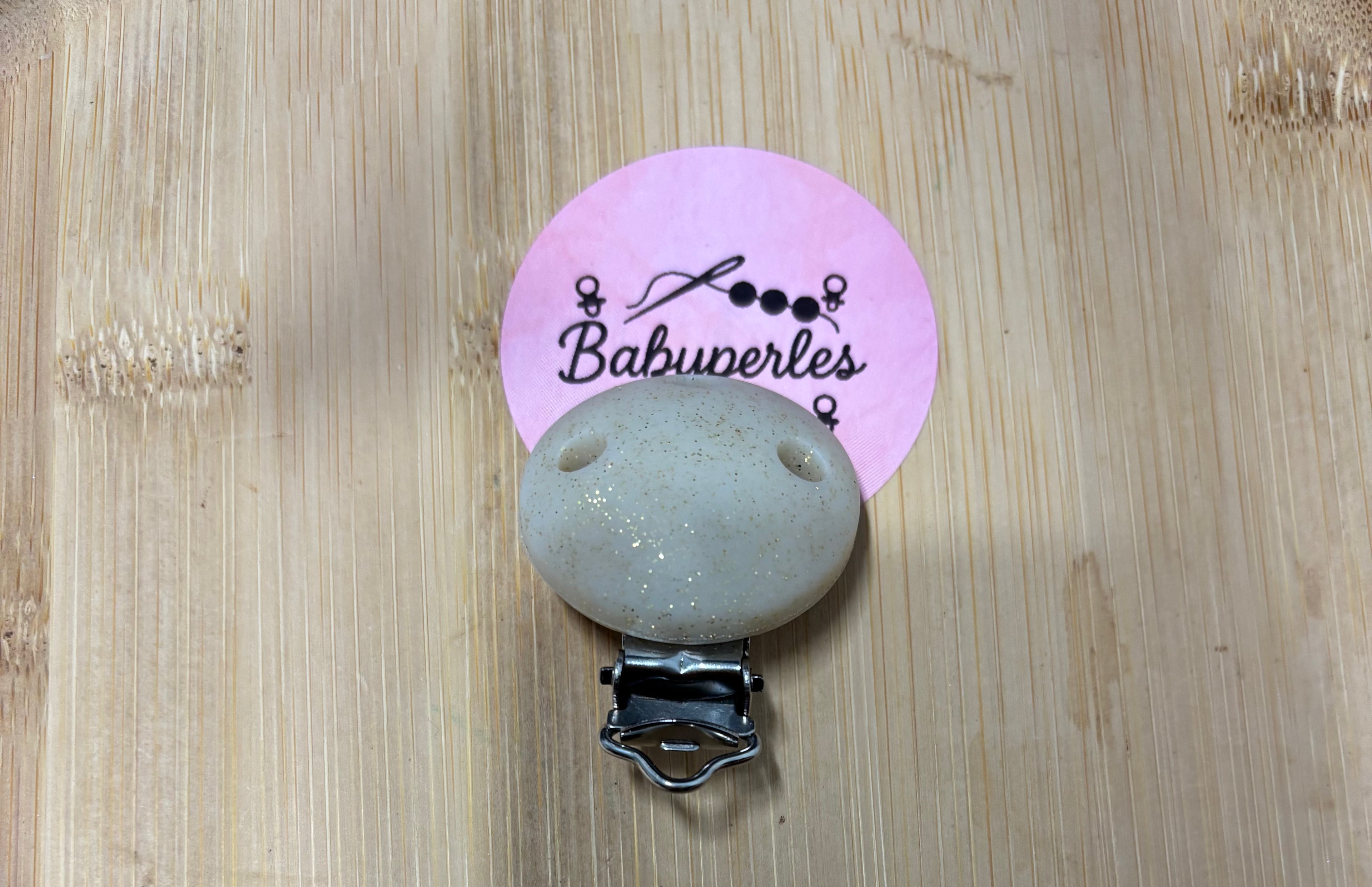 Clips rond pailletés