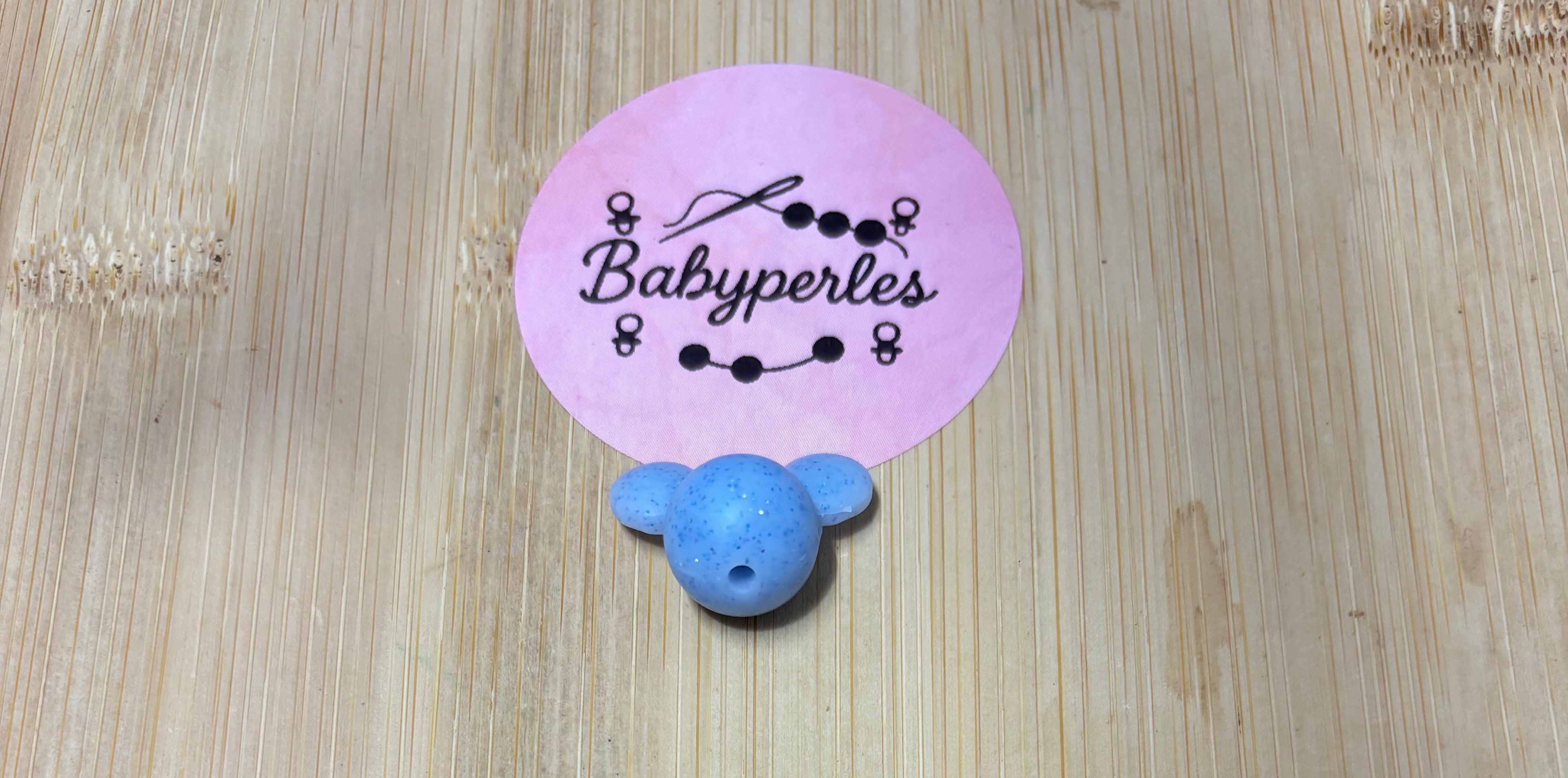 Tête de Mickey bleu clair pailletée