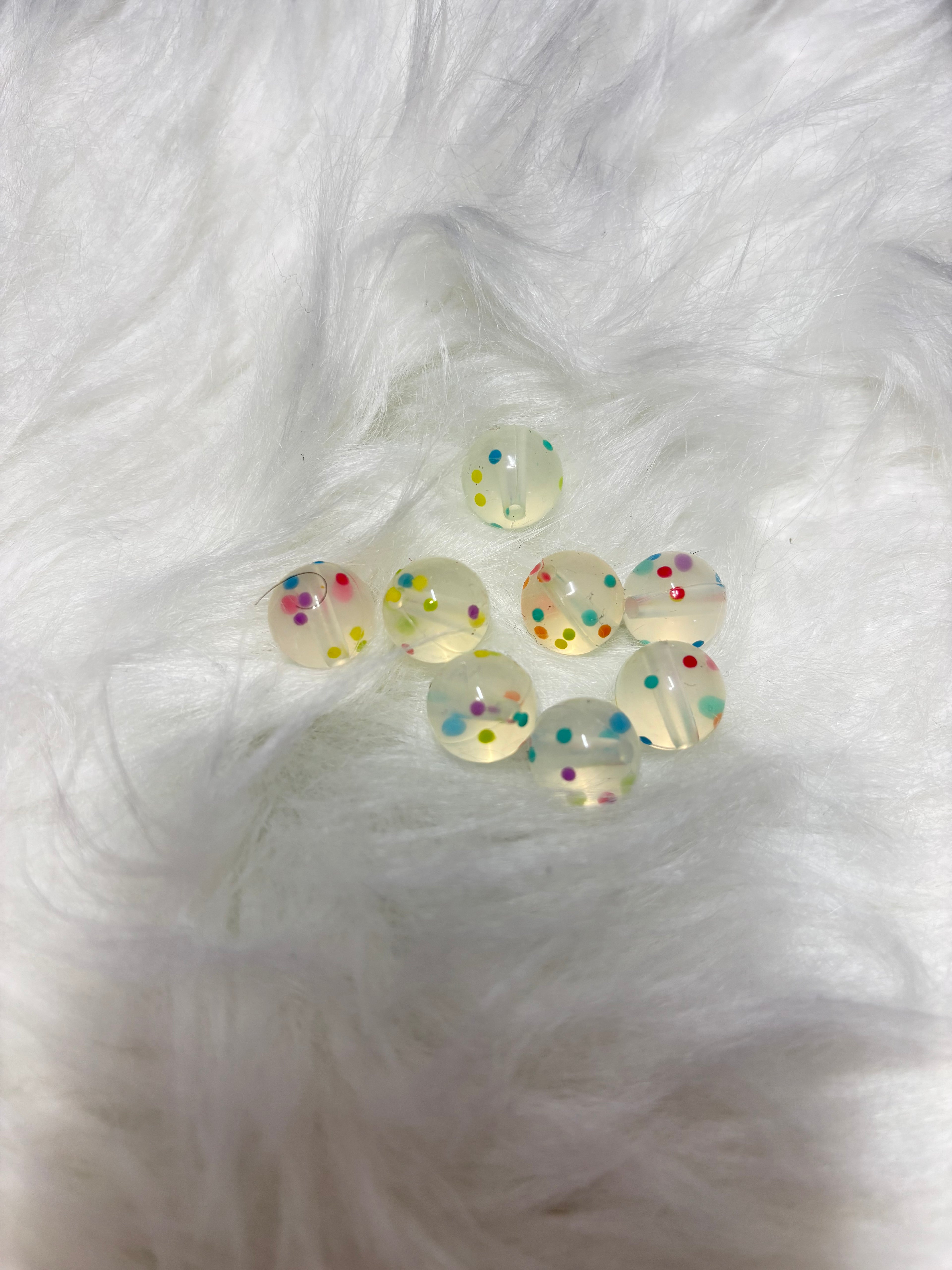 Perles 12 mm à pois