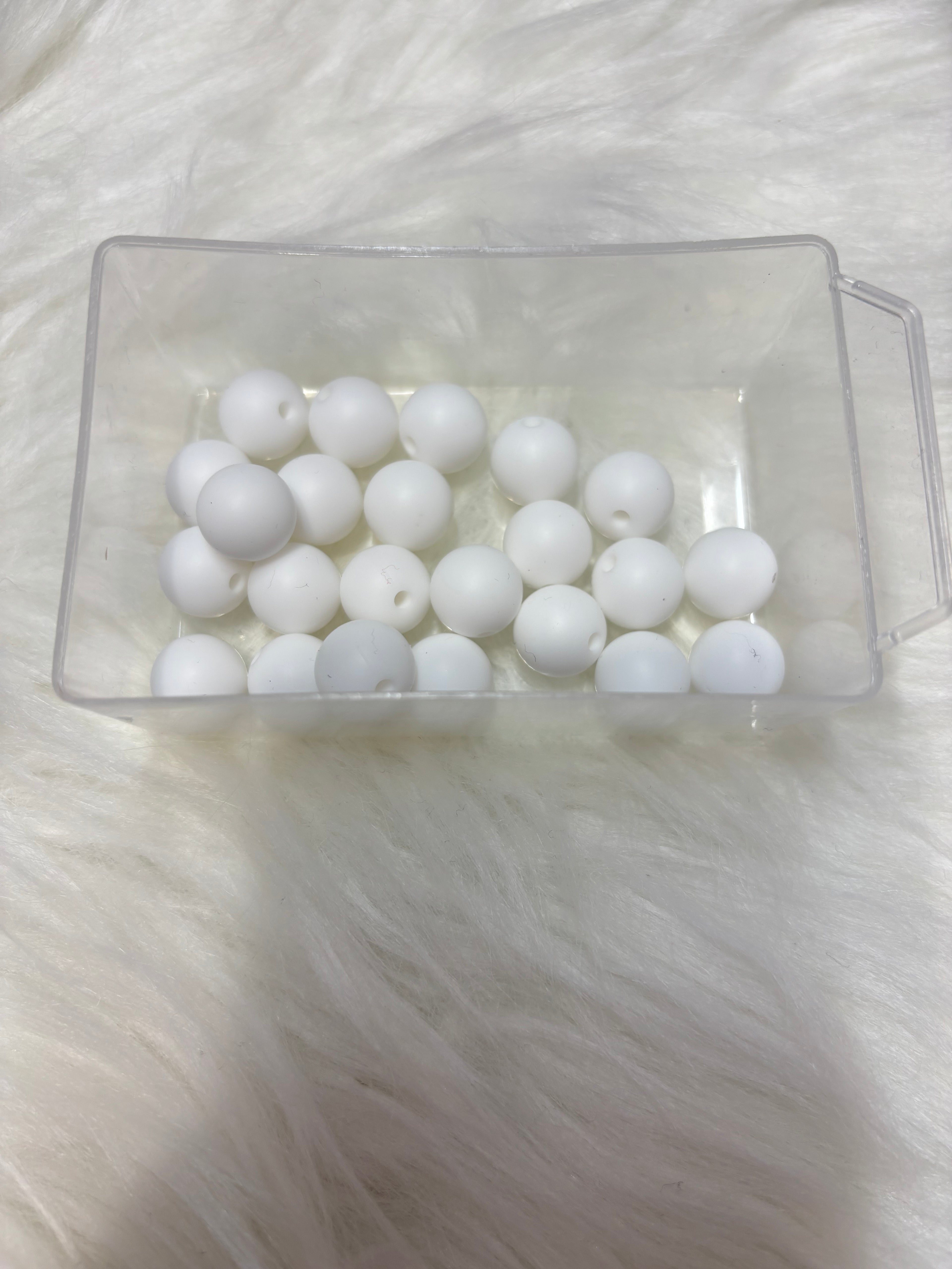 Perle ronde 12 mm blanc