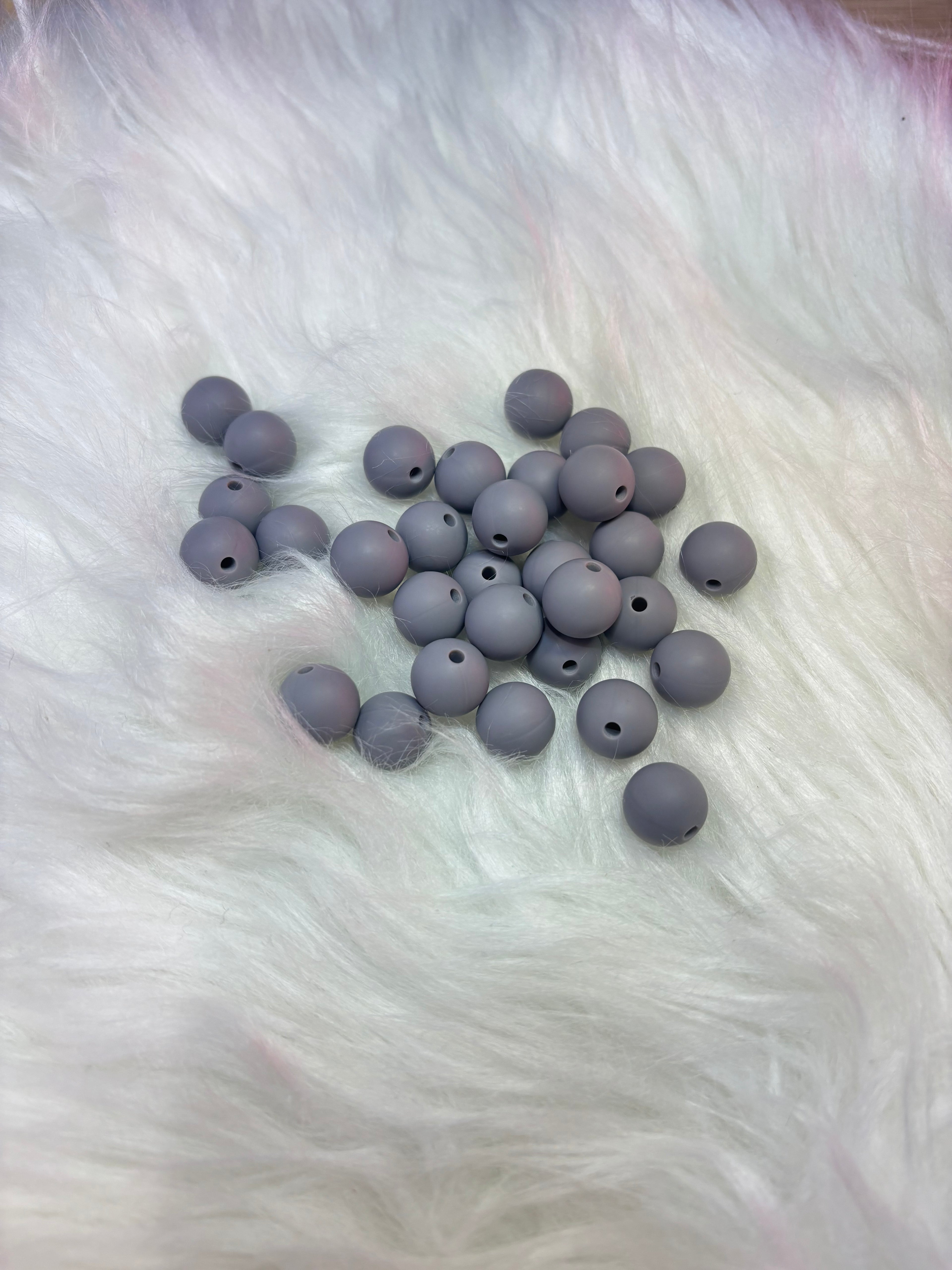 Perle 12mm gris