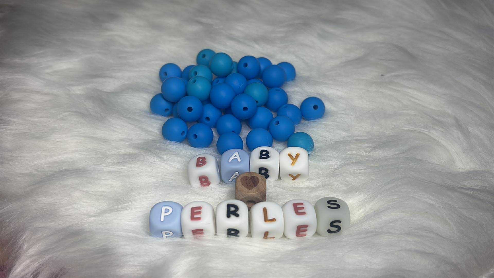 Perle ronde 12 mm bleu