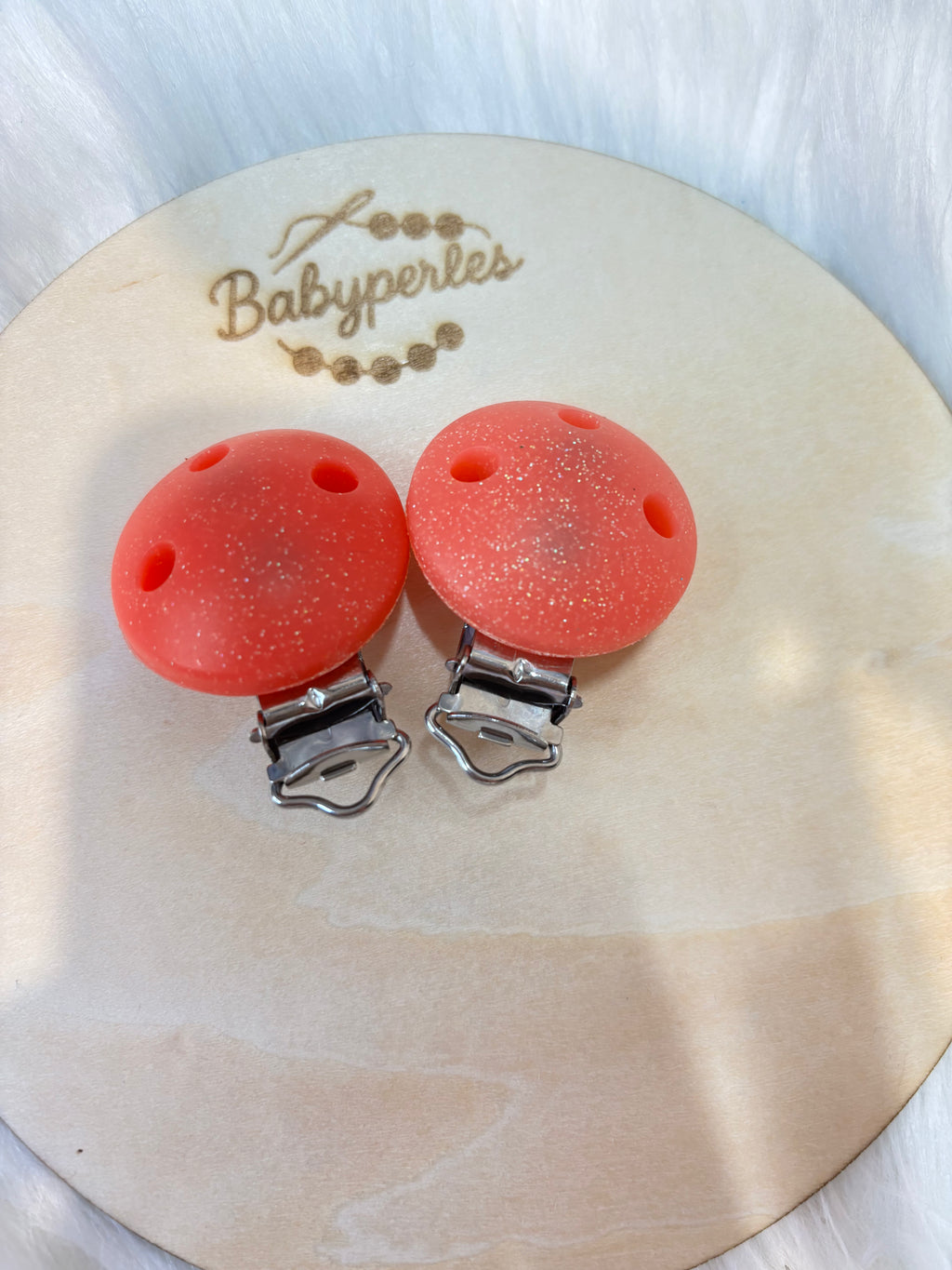 Clips rond pailletés