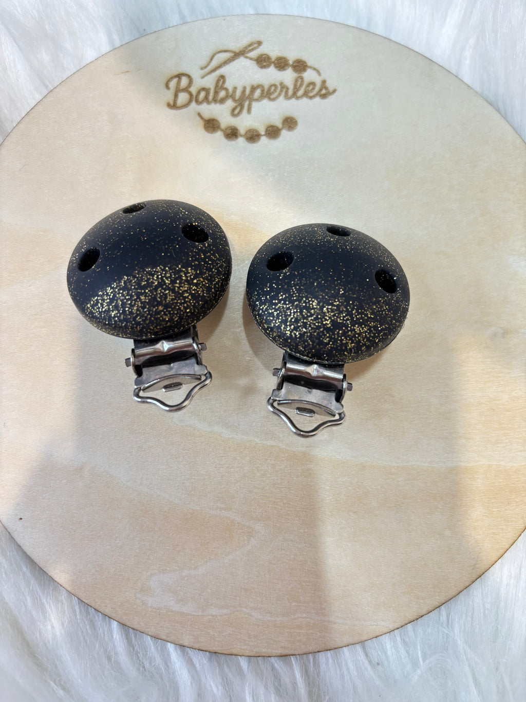 Clips rond pailletés