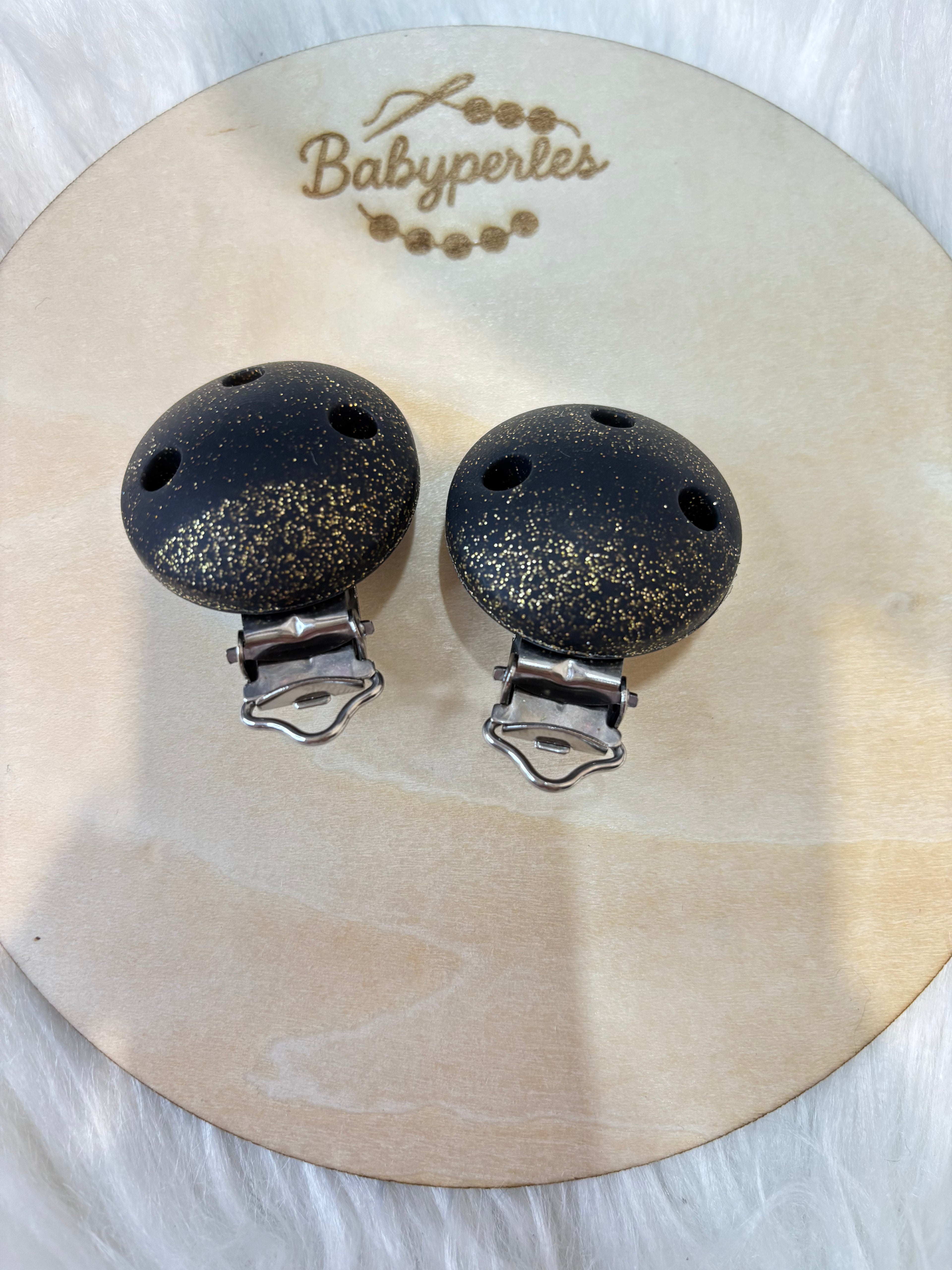 Clips rond pailletés
