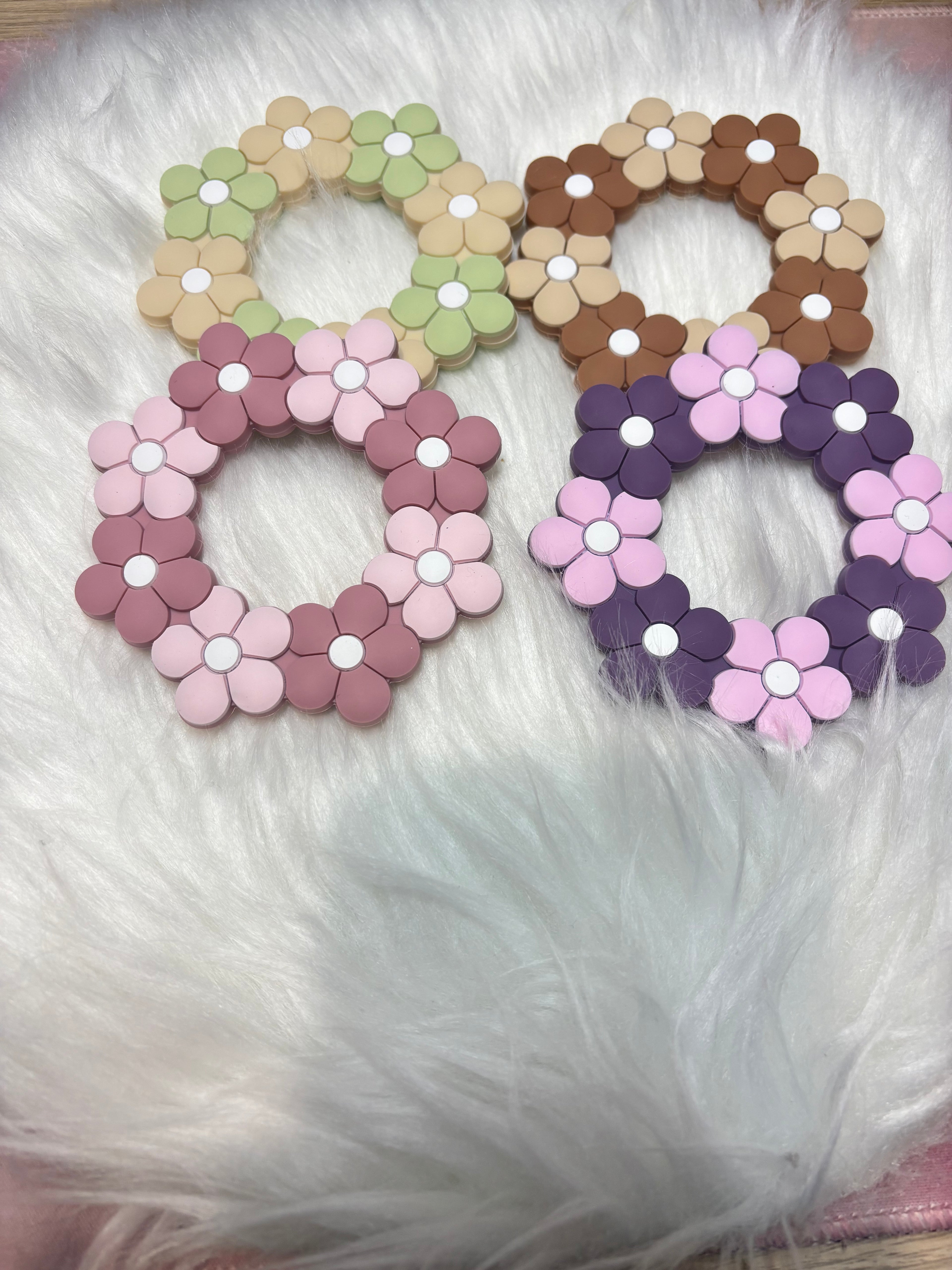 Anneaux dentition fleurs Daisy