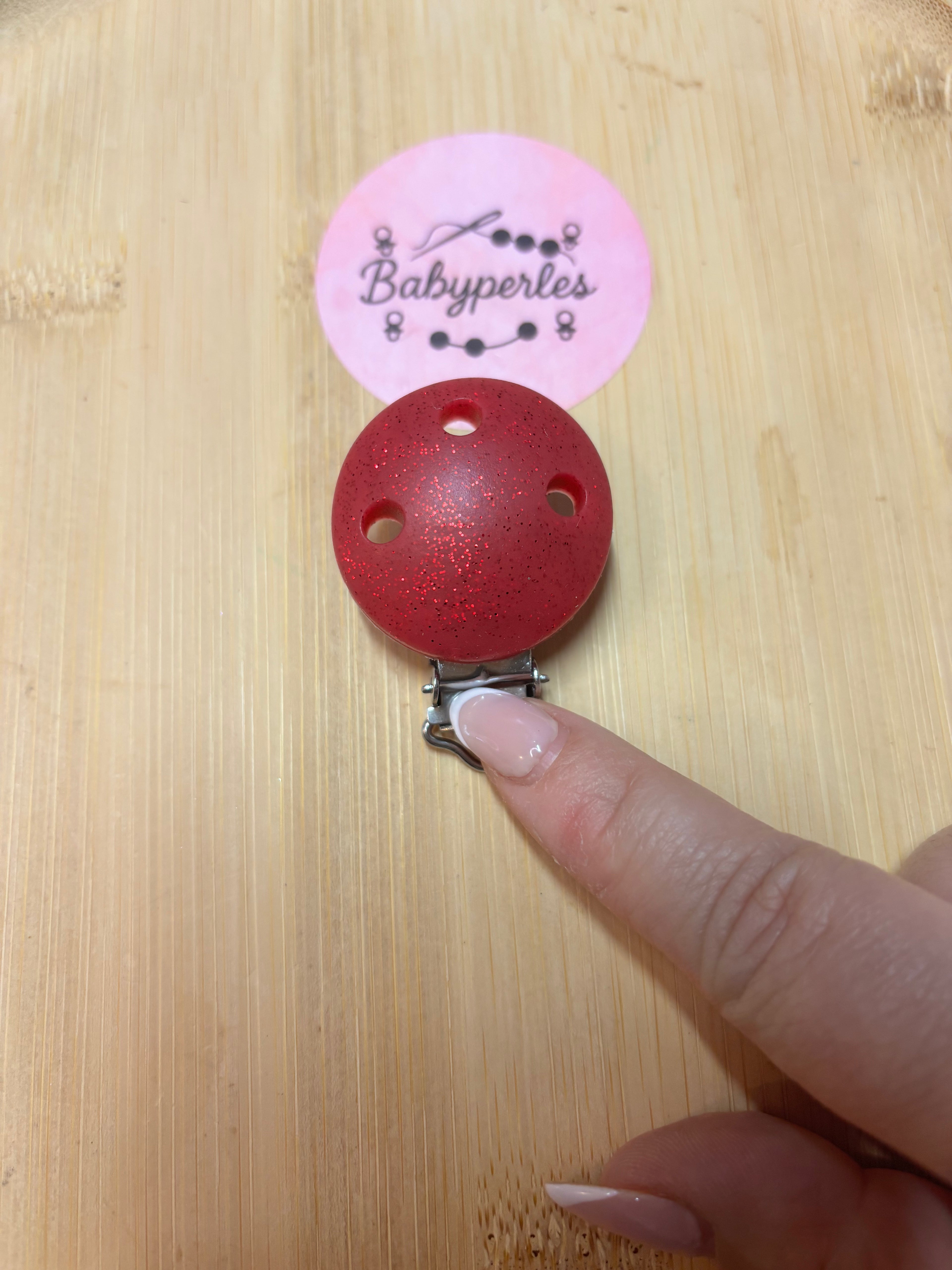 Clips rond pailletés