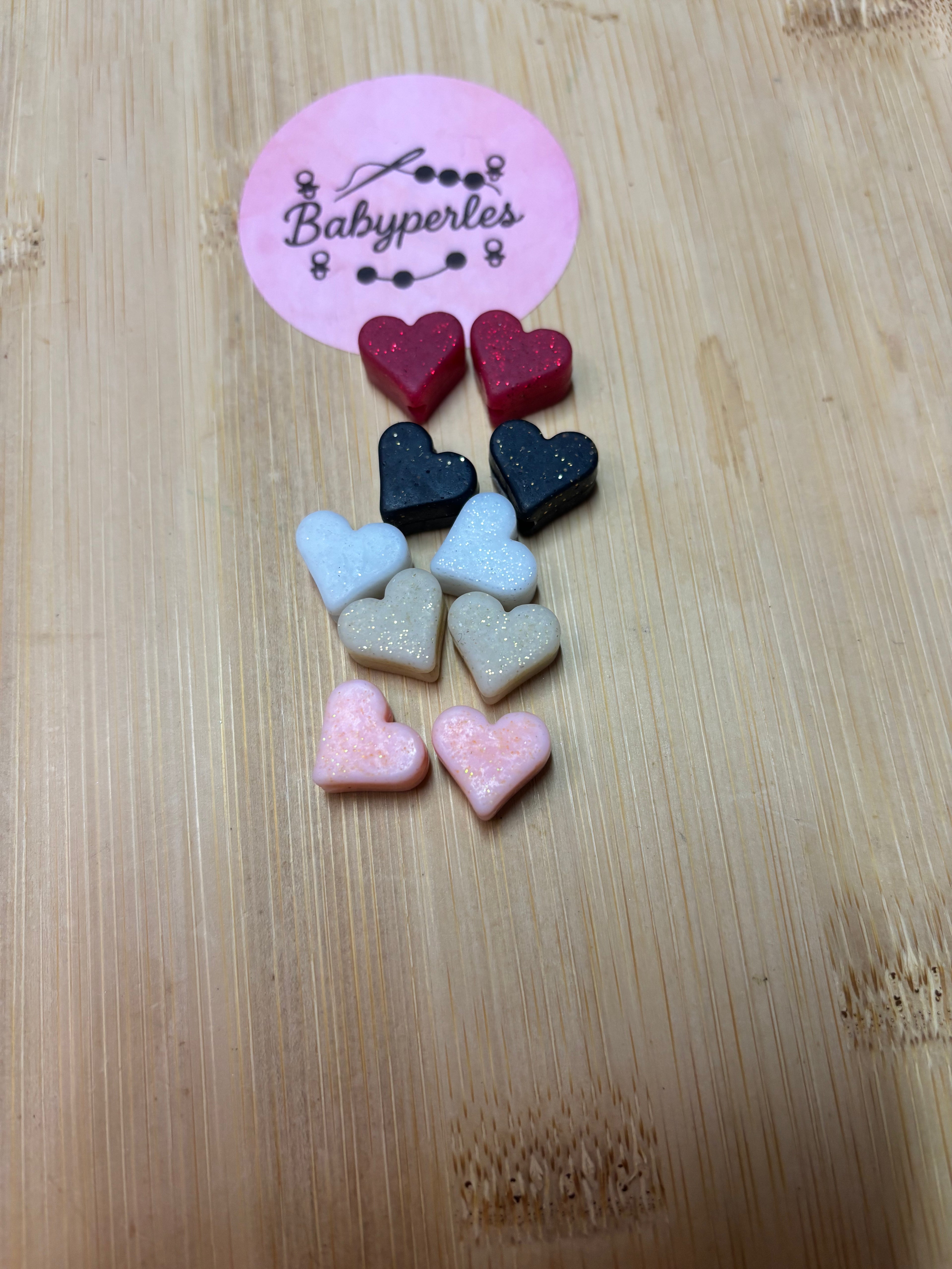 Petits cœurs pailletées