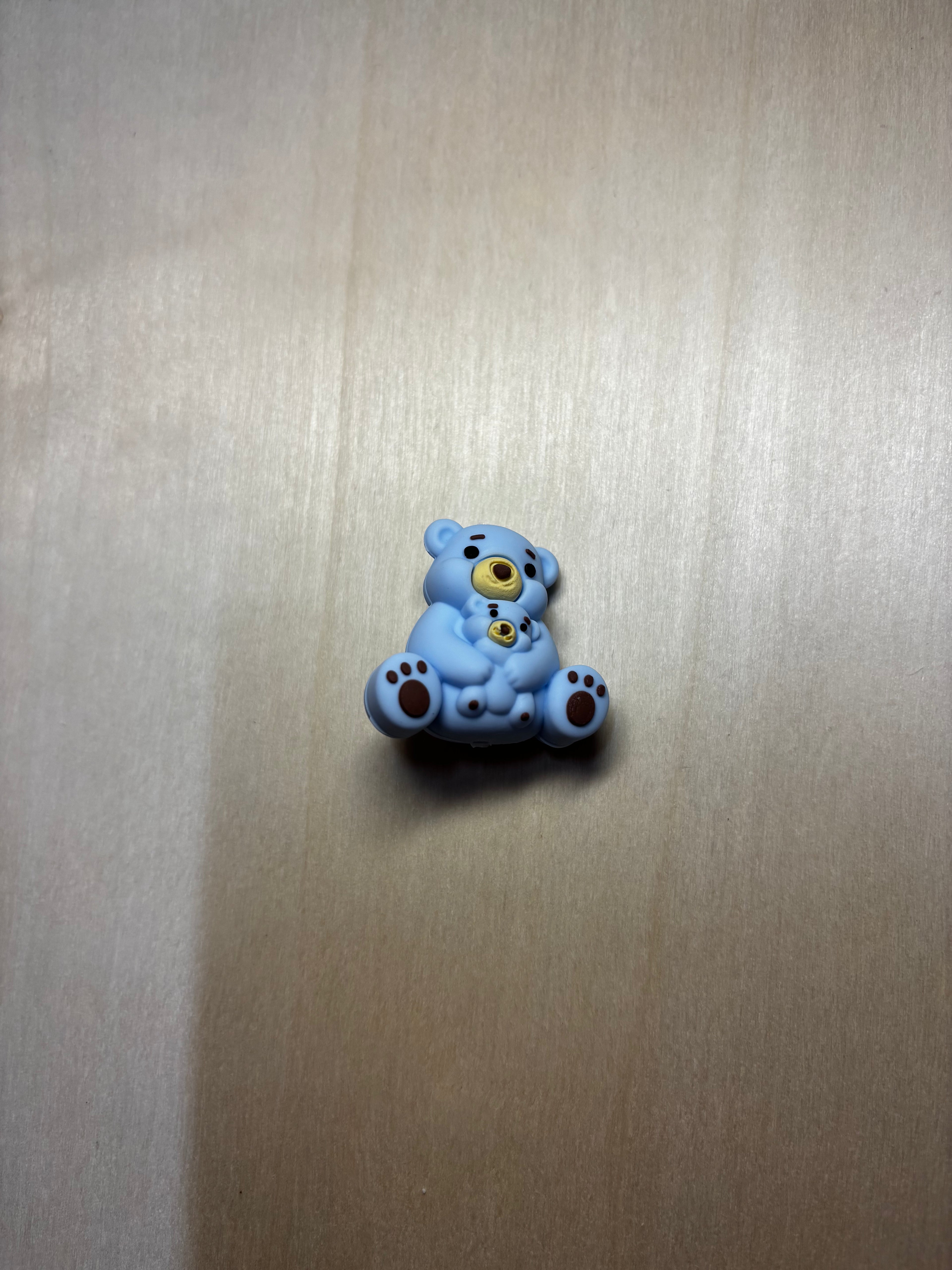 Ourson et maman bleu en 3D